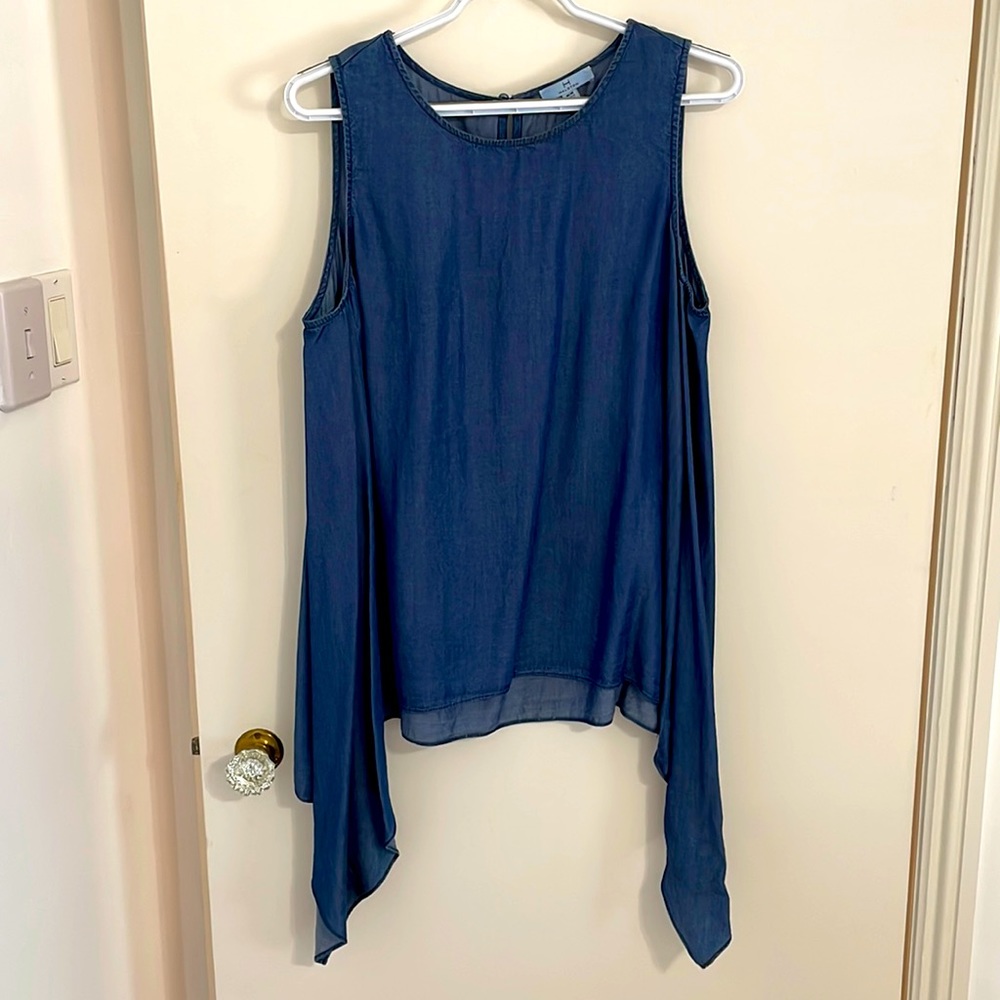 Halston Denim Top